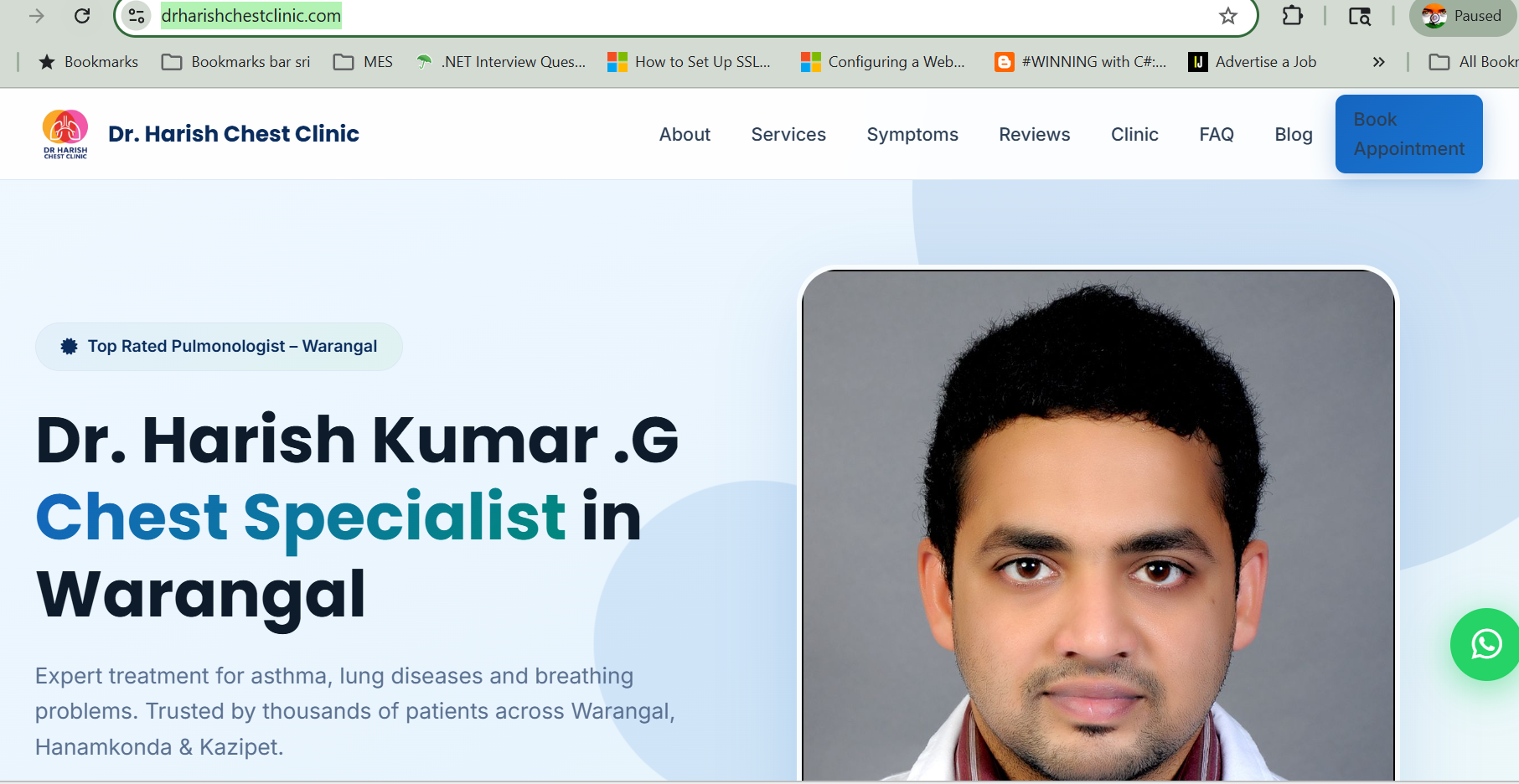 DrHarishChestClinic.com preview